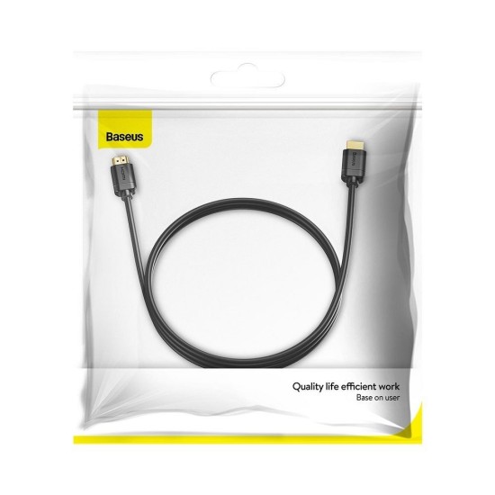 Baseus 1M CAKSX-B0G HDMI to HDMI (v2.0 / 4K) 60Hz High Defination Cable Adapter - Pelēks - video adapteris vads / kabelis