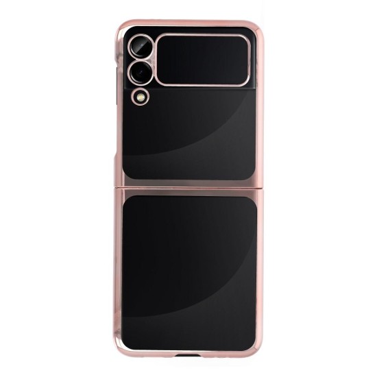 Forcell Focus Case priekš Samsung Galaxy Flip3 5G - Caurspīdīgs / Rozā Zelts - plastikas aizmugures apvalks / vāciņš