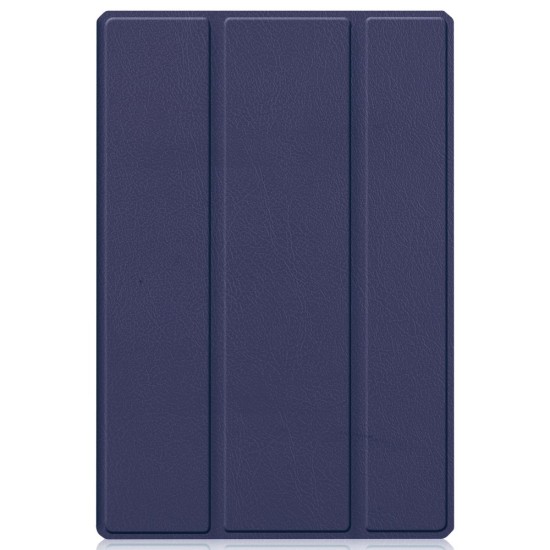 Tri-fold Stand PU Smart Auto Wake/Sleep Leather Case для Samsung Galaxy Tab A8 10.5 X200 / X205 - Тёмно Синий - чехол-книжка со стендом / подставкой