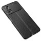 Litchi Skin PU Leather Coated TPU Mobile Phone Case priekš Xiaomi Poco X4 Pro 5G - Melns - ādas imitācijas triecienizturīgs silikona aizmugures apvalks (maciņš, bampers, vāciņš, slim cover, bumper, back case)