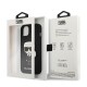 Karl Lagerfeld Saffiano Ikonik Karl`s Patch series Back Case KLHCP13MOKPK priekš Apple iPhone 13 - Melns - mākslīgās ādas aizmugures apvalks / bampers-vāciņš