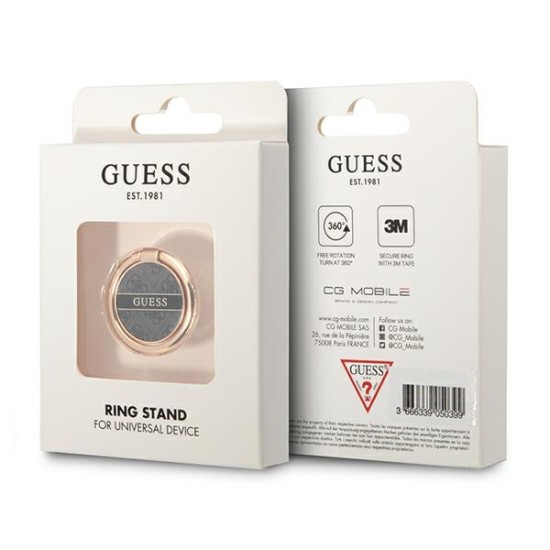 Guess GURSHG4SK Ring Holder - Melns - Universālais gredzens-turētājs telefonam