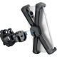 Baseus (SUQX-01) Universal Bike / Motorcycle phone holder - Melns - Universāls telefona turētājs / stiprinājums uz velosipēda / motocikla stūres