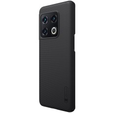 Nillkin Super Frosted Shield Matte PC Mobile Cover priekš OnePlus 10 Pro 5G - Melns - sāniski atverams maciņš / grāmatveida maks