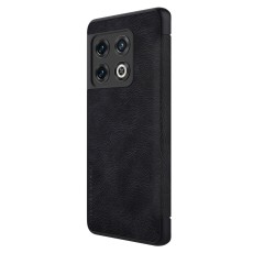 NILLKIN Qin Series Card Holder Leather Flip Case priekš OnePlus 10 Pro 5G - Melns - sāniski atverams maciņš / grāmatveida maks