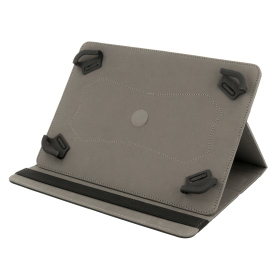 Wonder Leather Universal Book Case priekš 11 inch Tablet PC - Melns - Universāls sāniski atverams maks planšetdatoriem ar stendu