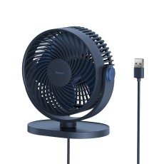 Baseus Serenity Desktop Fan Blue ACYY000003 - Zils - mini galda ventilators ar barošanu no USB savienotāja