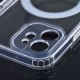 Clear MagSafe Back Case with Camera Protection priekš Apple iPhone 12 Pro Max - Caurspīdīgs - silikona-plastikāta aizmugures apvalks / bampers-vāciņš