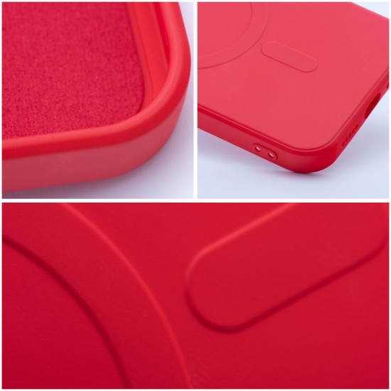 Silicone MagSafe Back Case priekš Apple iPhone 14 - Sarkans - silikona aizmugures apvalks / bampers-vāciņš