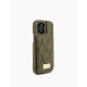 iDeal of Sweden Atelier AG22 Back Case priekš Apple iPhone 14 Pro Max - Puffy Khaki - mākslīgās ādas aizmugures apvalks ar turētāju / bampers-vāciņš