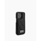 iDeal of Sweden Atelier AG22 Back Case priekš Apple iPhone 13 Pro - Puffy Black - mākslīgās ādas aizmugures apvalks ar turētāju / bampers-vāciņš