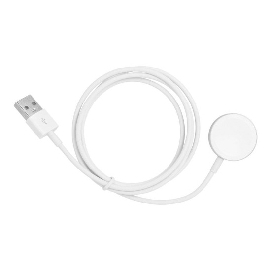 W12 Magnetic Qi Wireless Charger 3W priekš Apple Watch - Balts - Universāls induktīvs bezvadu USB lādētājs