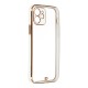 Lux Back Case priekš Apple iPhone 12 - Caurspīdīgs / Balts - silikona aizmugures apvalks / bampers-vāciņš