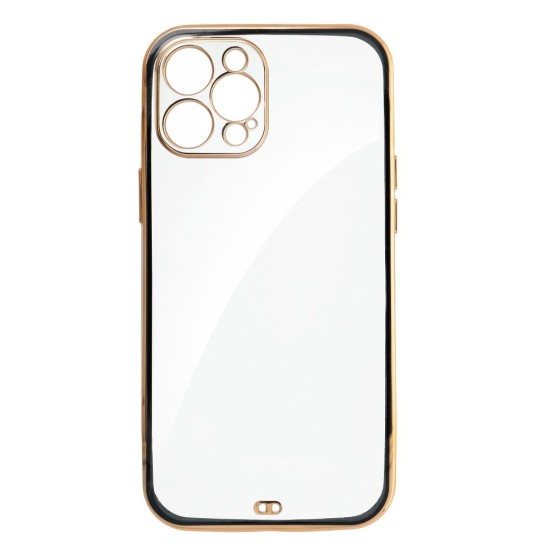 Lux Back Case priekš Apple iPhone 14 - Caurspīdīgs / Melns - silikona aizmugures apvalks / bampers-vāciņš