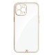 Lux Back Case priekš Apple iPhone 14 Plus - Caurspīdīgs / Balts - silikona aizmugures apvalks / bampers-vāciņš