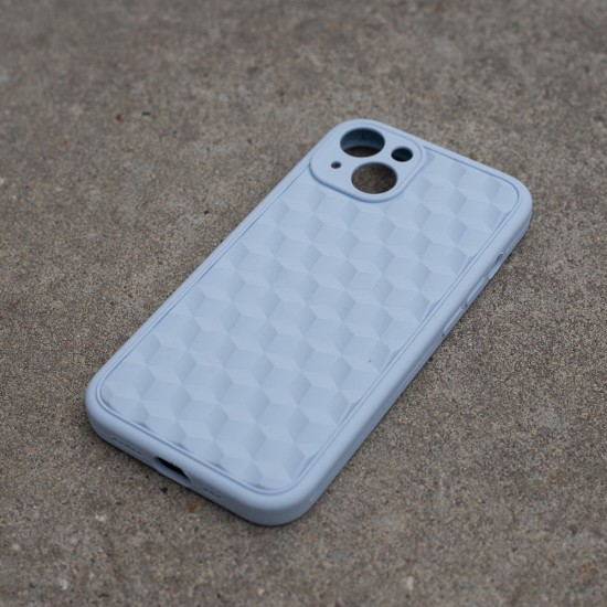 3D Cube Back Case priekš Apple iPhone 11 - Gaiši Zils - silikona aizmugures apvalks / bampers-vāciņš