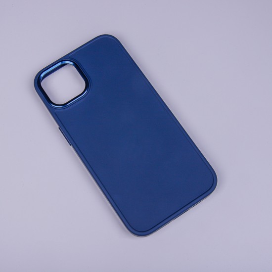 Satin Back Case priekš Apple iPhone 14 Plus - Tumši Zils - matēts silikona aizmugures apvalks / bampers-vāciņš