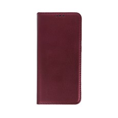 Smart Magnetic Case priekš Huawei Nova 10 Pro - Bordo - sāniski atverams mākslīgas ādas maciņš ar stendu