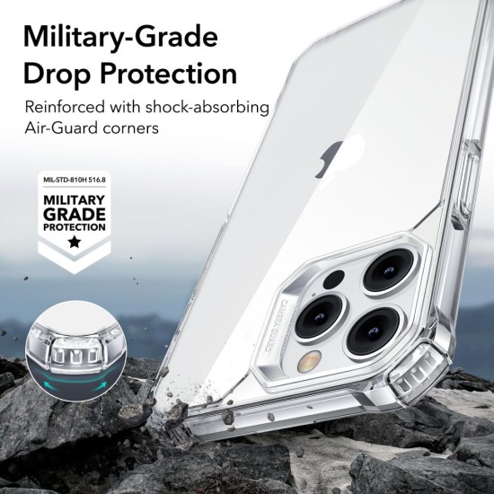ESR Air Armor Back Case priekš Apple iPhone 14 Pro - Caurspīdīgs - triecienizturīgs silikona-plastikāta aizmugures apvalks / bampers-vāciņš