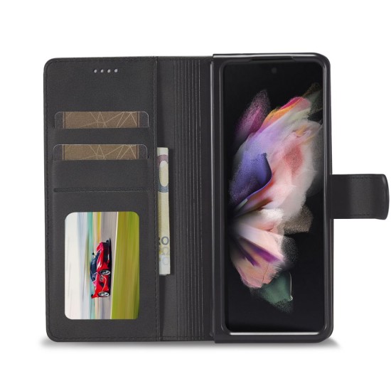 Tech-Protect Wallet Book Case priekš Samsung Galaxy Fold4 5G - Melns - sāniski atverama grāmatiņa / grāmatveida maks