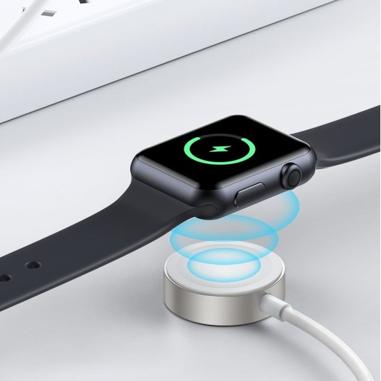 Joyroom S-IW004 Magnetic USB-C Charging Cable priekš Apple Watch - Balts - magnētisks bezvadu USB Type-C lādētājs paliktnis