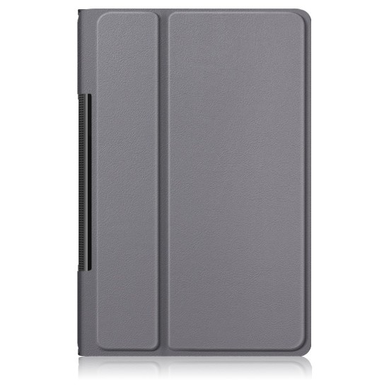 PU Leather Shock-Absorption Tablet Cover with Kickstand priekš Lenovo Yoga Tab 11 J706 - Pelēks - sāniski atverams maciņš ar stendu