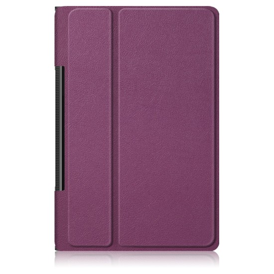 PU Leather Shock-Absorption Tablet Cover with Kickstand priekš Lenovo Yoga Tab 11 J706 - Violets - sāniski atverams maciņš ar stendu