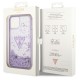 Guess Liquid Glitter Palm Collection Back Case GUHCP14SLFCTPU priekš Apple iPhone 14 - Violets - silkona-plastikāta aizmugures apvalks / bampers-vāciņš