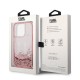 Karl Lagerfeld Liquid Glitter Big KL series Back Case KLHCP14LLBKLCP priekš Apple iPhone 14 Pro - Rozā - silikona-plastikāta aizmugures apvalks / bampers-vāciņš