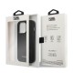 Karl Lagerfeld Saffiano Mono Metal Logo Back Case KLHCP14LSAKLHPK priekš Apple iPhone 14 Pro - Melns - mākslīgās ādas aizmugures apvalks / bampers-vāciņš