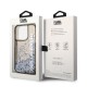 Karl Lagerfeld Liquid Glitter Elong series Back Case KLHCP14XLCKVK priekš Apple iPhone 14 Pro Max - Melns - silikona-plastikāta aizmugures apvalks / bampers-vāciņš