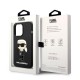 Karl Lagerfeld Silicone Ikonik series Back Case KLHCP14XSNIKBCK priekš Apple iPhone 14 Pro Max - Melns - silikona aizmugures apvalks / bampers-vāciņš