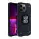 Nitro Armored Hybrid Back Case priekš Apple iPhone 13 Pro Max - Melns - triecienizturīgs silikona-plastikāta aizmugures apvalks ar gredzenu / bampers-vāciņš