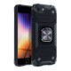 Nitro Armored Hybrid Back Case priekš Apple iPhone 7 / 8 / SE2 (2020) / SE3 (2022) - Melns - triecienizturīgs silikona-plastikāta aizmugures apvalks ar gredzenu / bampers-vāciņš