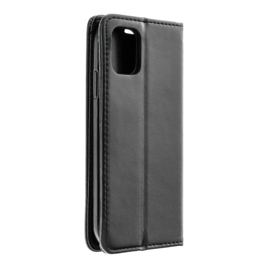 Smart Magnetic Case priekš Samsung Galaxy S23 Ultra 5G S918 - Melns - sāniski atverams mākslīgas ādas maciņš ar stendu