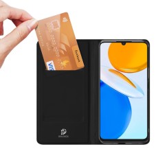 Dux Ducis Skin Pro series priekš Honor X7 - Melns - sāniski atverams maciņš ar magnētu un stendu