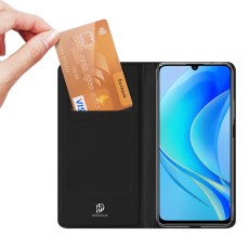 Dux Ducis Skin Pro series priekš Huawei Nova Y70 - Melns - sāniski atverams maciņš ar magnētu un stendu