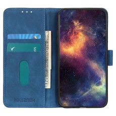 Khazneh Vintage Style PU Leather Book Case with Clasp priekš Huawei Nova Y70 - Zils - sāniski atverams maciņš ar magnētu un stendu