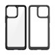 Shockproof TPU Acrylic Hybrid Back Case priekš Huawei Honor X8 - Melns - triecienizturīgs silikona aizmugures apvalks / bampers-vāciņš