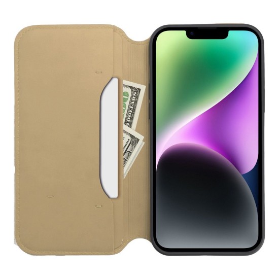 Dual Pocket Book Case priekš Samsung Galaxy A13 4G A135 - Zelts - sāniski atverams maciņš / grāmatveida maks ar divām kabatiņām