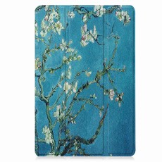 Tri-fold Stand PU Smart Auto Wake/Sleep Leather Case для Lenovo Tab M10 3rd Gen TB-328 - Сакура - чехол-книжка со стендом / подставкой