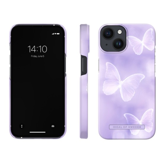 iDeal of Sweden Fashion SS23 Back Case priekš Apple iPhone 14 - Butterfly Crush - plastikāta aizmugures apvalks ar iebūvētu metālisku plāksni / bampers-vāciņš