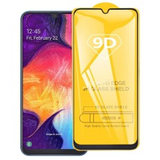 9D Full Glue Tempered Glass screen protector priekš Samsung Galaxy A13 4G A135 / A13 5G A136 / A04s A047 - Melns - Ekrāna Aizsargstikls / Bruņota Stikla Aizsargplēve (Full screen size curved)