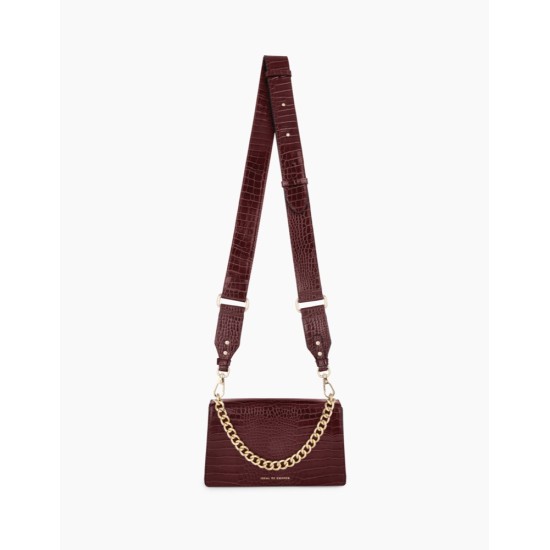 iDeal of Sweden AW21 Lia Baguette Medium Hand Bag - Scarlet Croco - sieviešu rokassoma / pleca soma
