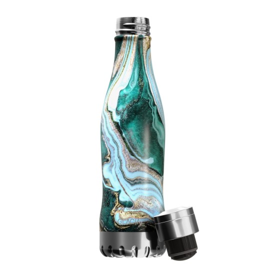 iDeal of Sweden Glacial Bottle - Golden Jade Marble - metāla termopudele / ūdens pudele