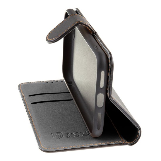 Tactical Field Notes Book Case priekš Samsung Galaxy M13 M135 / M23 5G M236 - Melns - sāniski atverams maciņš ar magnētu un stendu / grāmatveida maks