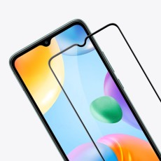 Nillkin 2.5D CP/Pro Full Glue Tempered Glass screen protector priekš Samsung Galaxy M13 M135 / M23 5G M236 - Melns - Ekrāna Aizsargstikls / Bruņota Stikla Aizsargplēve