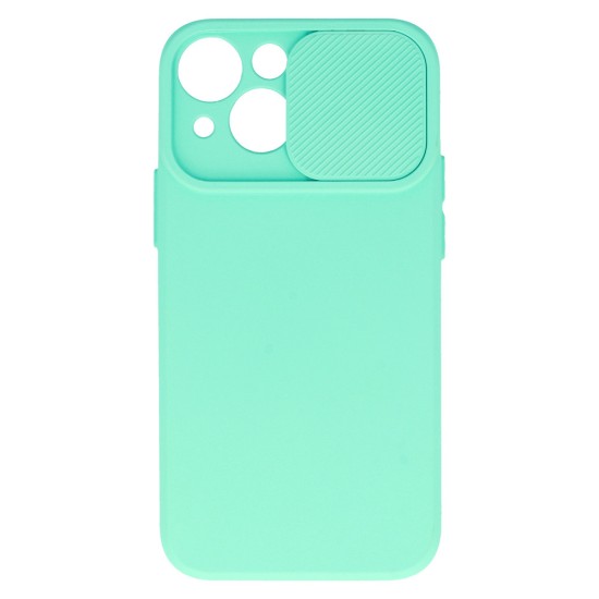 CamShield Soft Back Case priekš Apple iPhone 13 Pro - Tirkīzs - silikona aizmugures apvalks / bampers ar kameras aizsargmehānismu