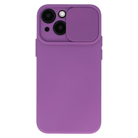 CamShield Soft Back Case priekš Apple iPhone 14 - Violets - silikona aizmugures apvalks / bampers ar kameras aizsargmehānismu