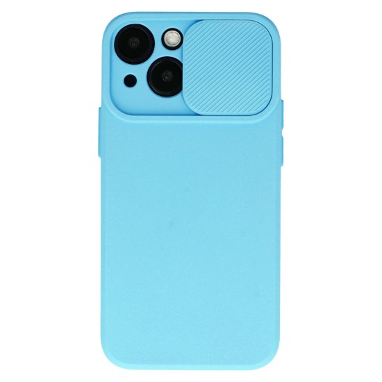 CamShield Soft Back Case priekš Apple iPhone 14 Pro Max - Gaiši Zils - silikona aizmugures apvalks / bampers ar kameras aizsargmehānismu